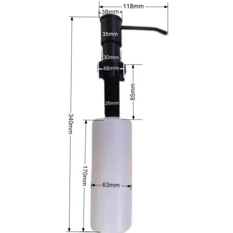 Concave And Convex Liquid Soap Dispenser Stainless Steel Soap Dispenser Bathroom Kitchen Sink Built-In Dispenser 500ml soap dispenser soap pump soap dispenser head