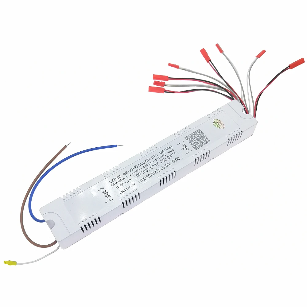 

1pcs 2.4G LED Driver 50-72Wx8 RF Remote App Bluetooth Control Intelligent Power Supply 240mA DC150-230V Dimming Transformer