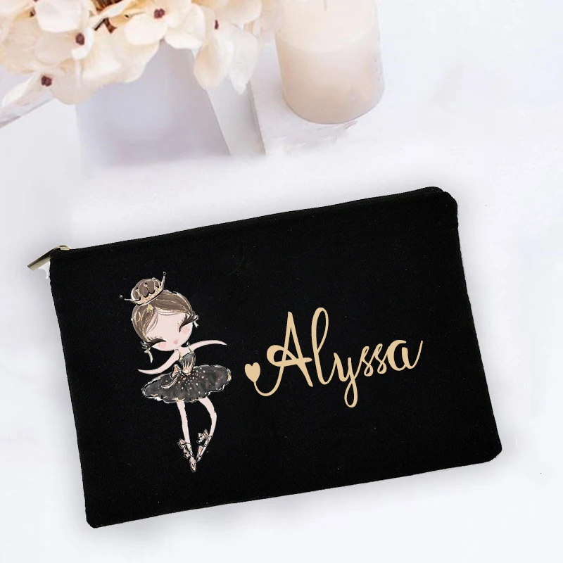 Dance Girl Pencil Case Personalized Custom Name Stationery Supplies Storage Bags Travel Toiletry Pouch Makeup Bag Gift for Girls 3