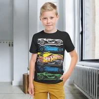 Cartoon Racing Hot Wheels 3D Print Baby Clothing 5 to 14 Years Male Outdoor Clothes for Children Boy Girl Child TShirt Top Shirt 1