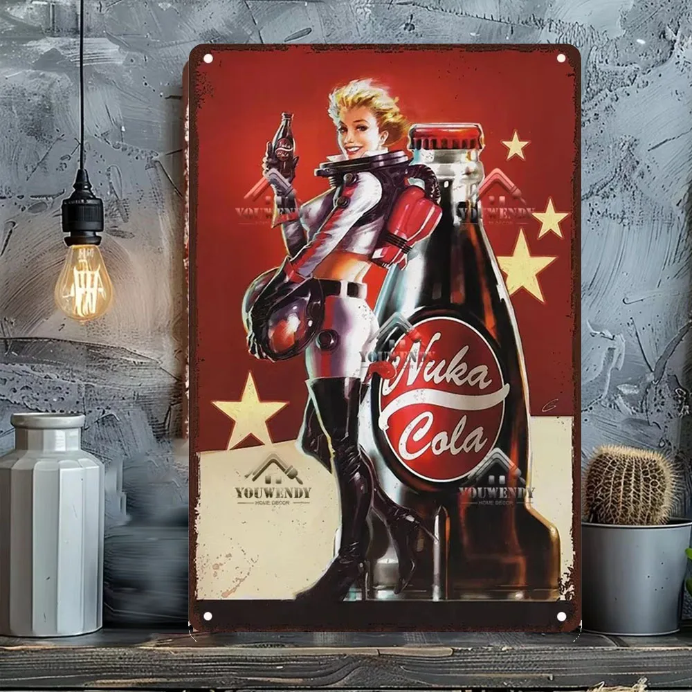 Metal Wall Signs Nuka Cola Drink Posters The Ultimate Wall Decor for Pub Gaming Vibes