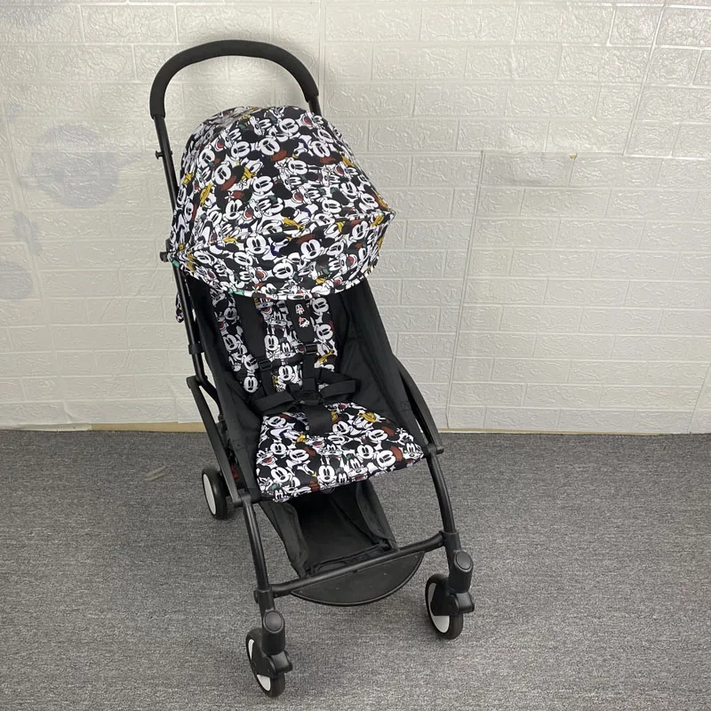 Stroller Hood & Mattress For Babyyoya Babytime Oxford Cloth Back Zipper Pocket 175 Degree Hood Cushion stroller seat cushion