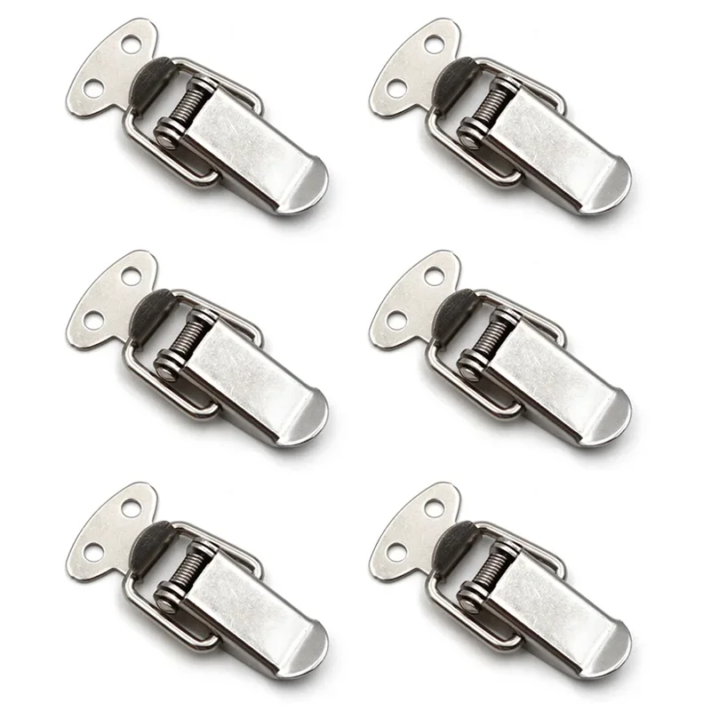 6PCS Toggle Latches Spring Loaded Clamp Clip Case Box Latch Catch Toggle Tension Lock Lever Clasp Closures Crate Lock Snap