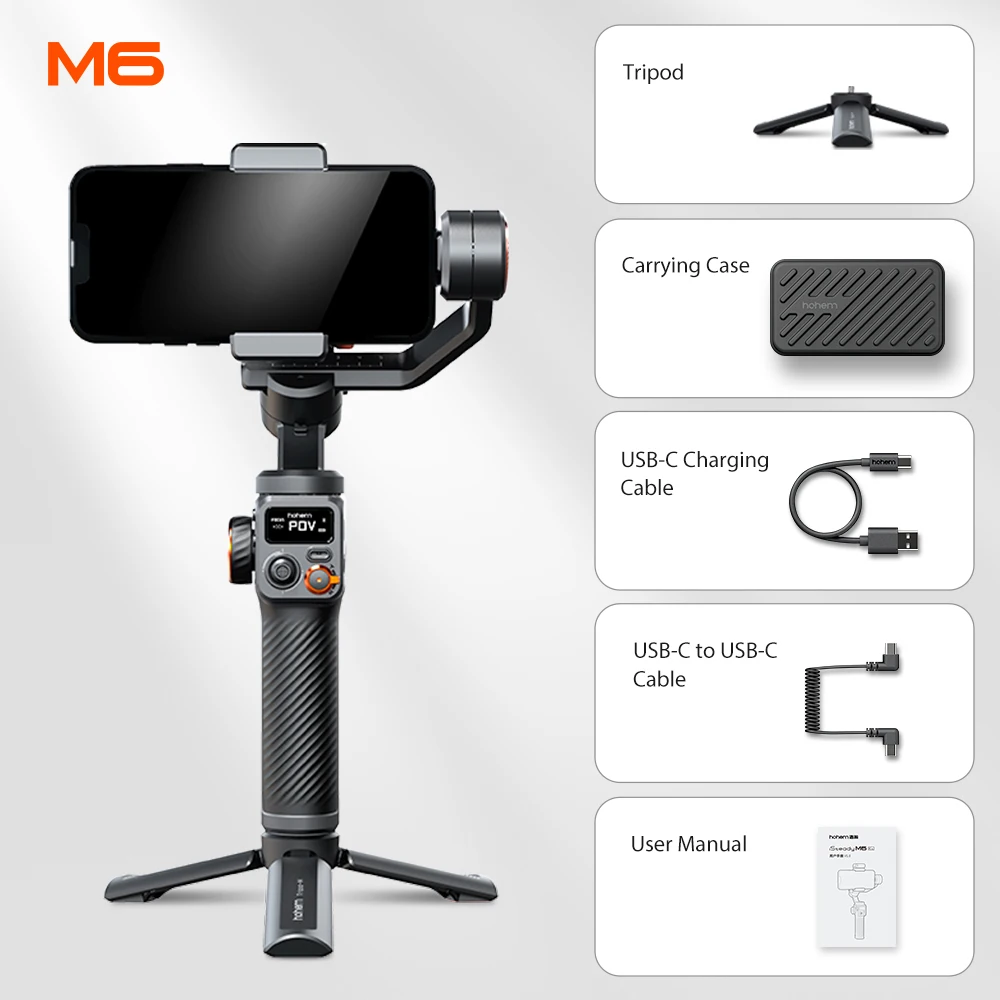 ★良品★ hohem M6 Kit スマートフォンジンバル ★　＃66 Amazon.co.jp: hohem M6 Kit スマートフォンジンバル