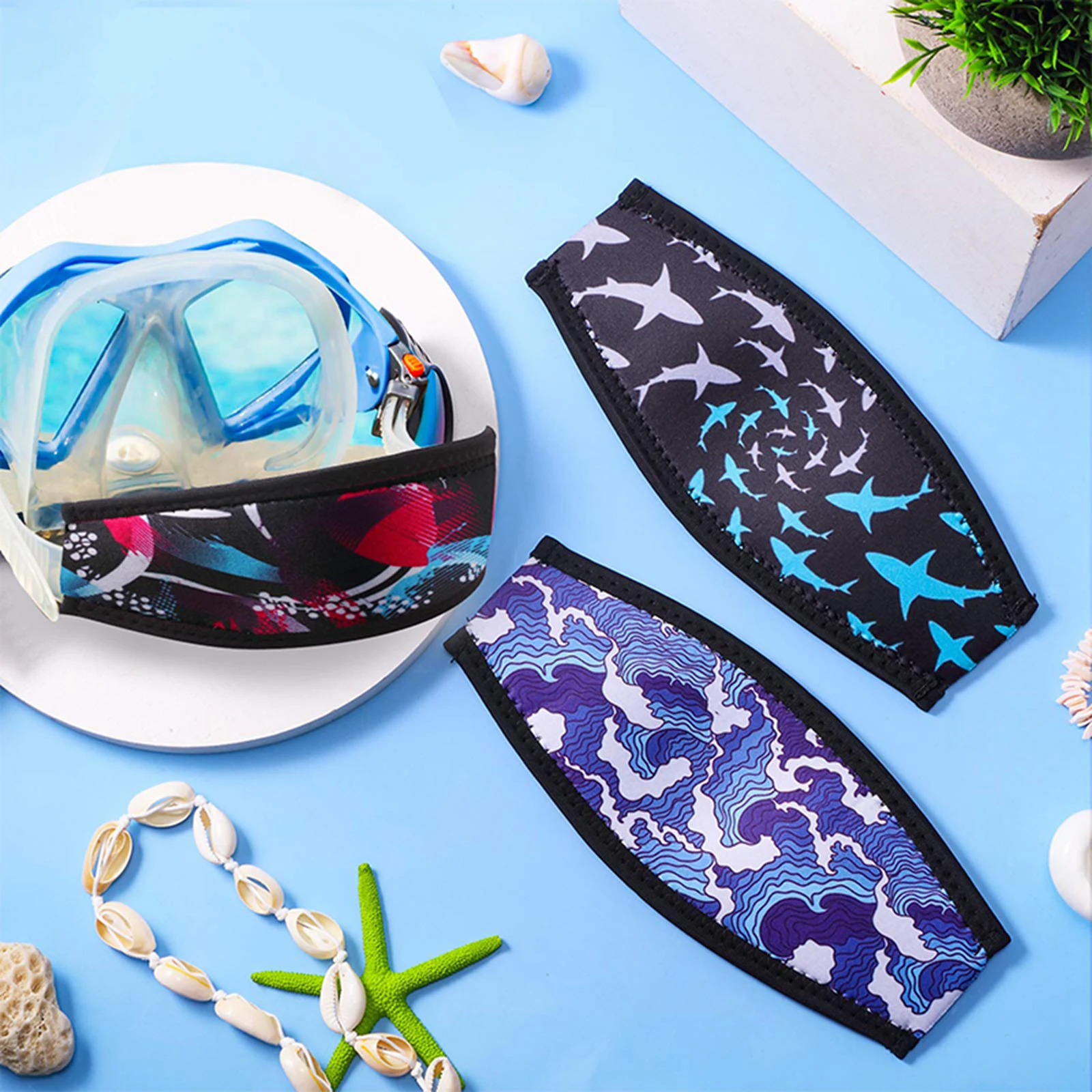 Cinturino In Neoprene Per Maschera Subacquea - Migliora Comfort E Assetto, Dimensioni 22x9 Cm