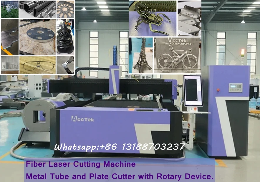 

Factiry Sale 1530FR SS Carbon Steel Iron Fiber Laser Cutter Metal Tube and Plate Fiber Laser Cutting Machine with Rotary Device