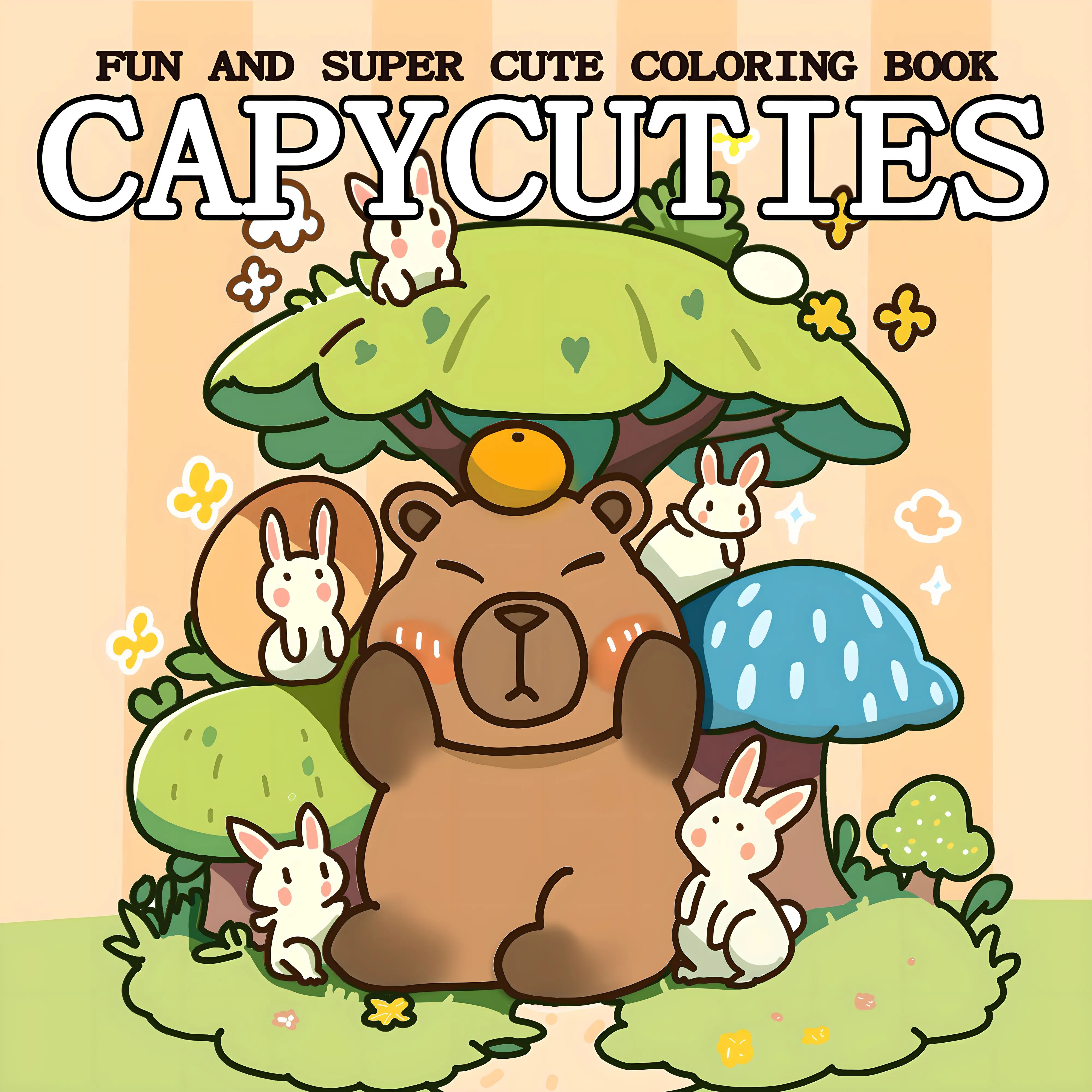 CAPYCUTIES Libro da colorare con motivi Bold-easy per adulti Simpatico libro da disegno Regalo perfetto per feste e compleanni