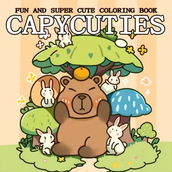 CAPYCUTIES Bold-easy Patterns Coloring Book for Adults Cute Drawing Book Perfect Gift for Party and Birthday 1