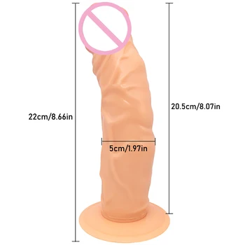 Realistic Dildos Soft Skin Feeling Huge Penis Erotic Thick Phallus Big Dick Anal Dildo Adult Sex Toys for Women Masturbation 2