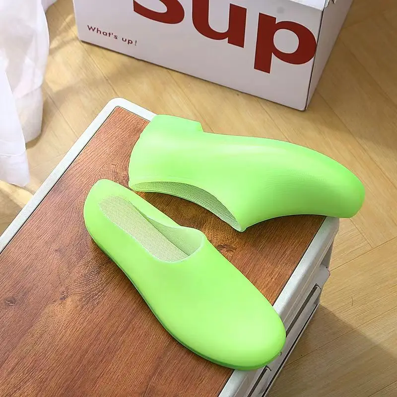 Spring Autumn 2023 New Women's Rain Shoes Soft Sole Non Slip Low Top Slip-On Jelly Color Water Shoes Free Shipping Work Shoes