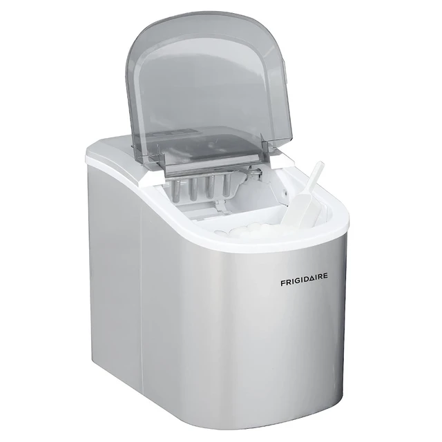 FRIGIDAIRE EFIC189-Silver Compact Ice Maker, 26 lb per Day, Silver  (Packaging May Vary)