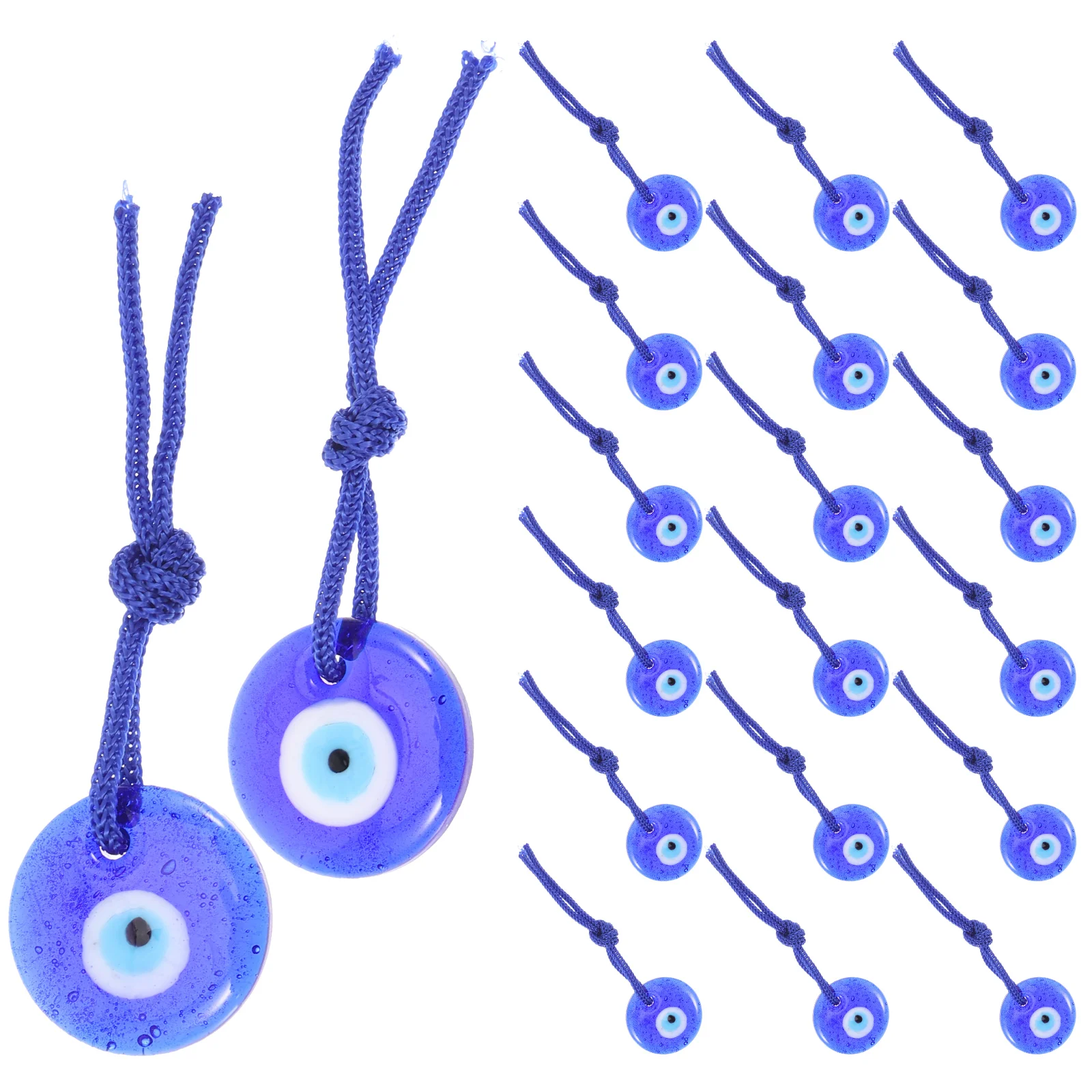 

20 Pcs Home Decor Glass Eye Adorn Accessories for Office Turkish Style Turkey Blue Evil Pendant Wall