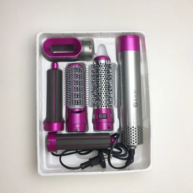 New Five-in-one Automatic Curling Iron Hair Brush Electric Blow Dryer Hair Styling Comb Straight Curly Two-in-one