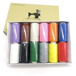 12Pcs Sewing Threads Kits Polyester Threads 380Yards Per Spools Embroidery Threads Bobbin Thread for DIY Crafts Sewing Machine
