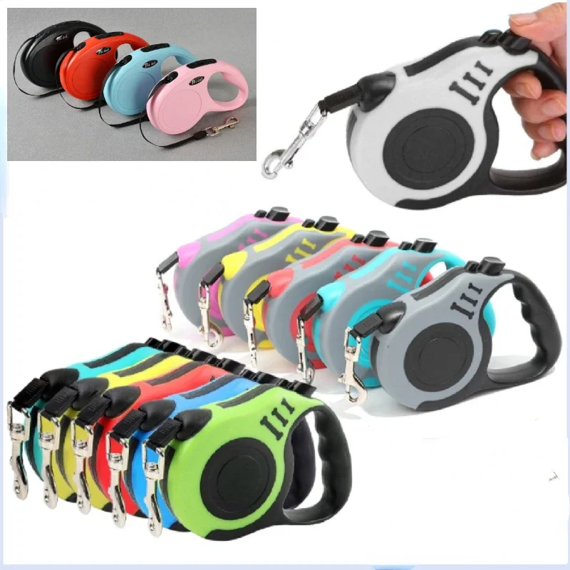 Guinzaglio Per Cani 3M 5M Pelliccia Durevole Auto Retrattile Nylon Cat Lead Extended Puppy Walk Dog Running Lead Roulette