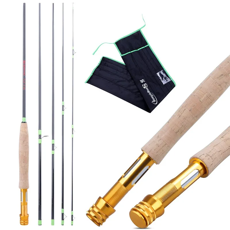 SougayilangFlyFishingRod5SectionsCarbonFiberUltralightFlyRod