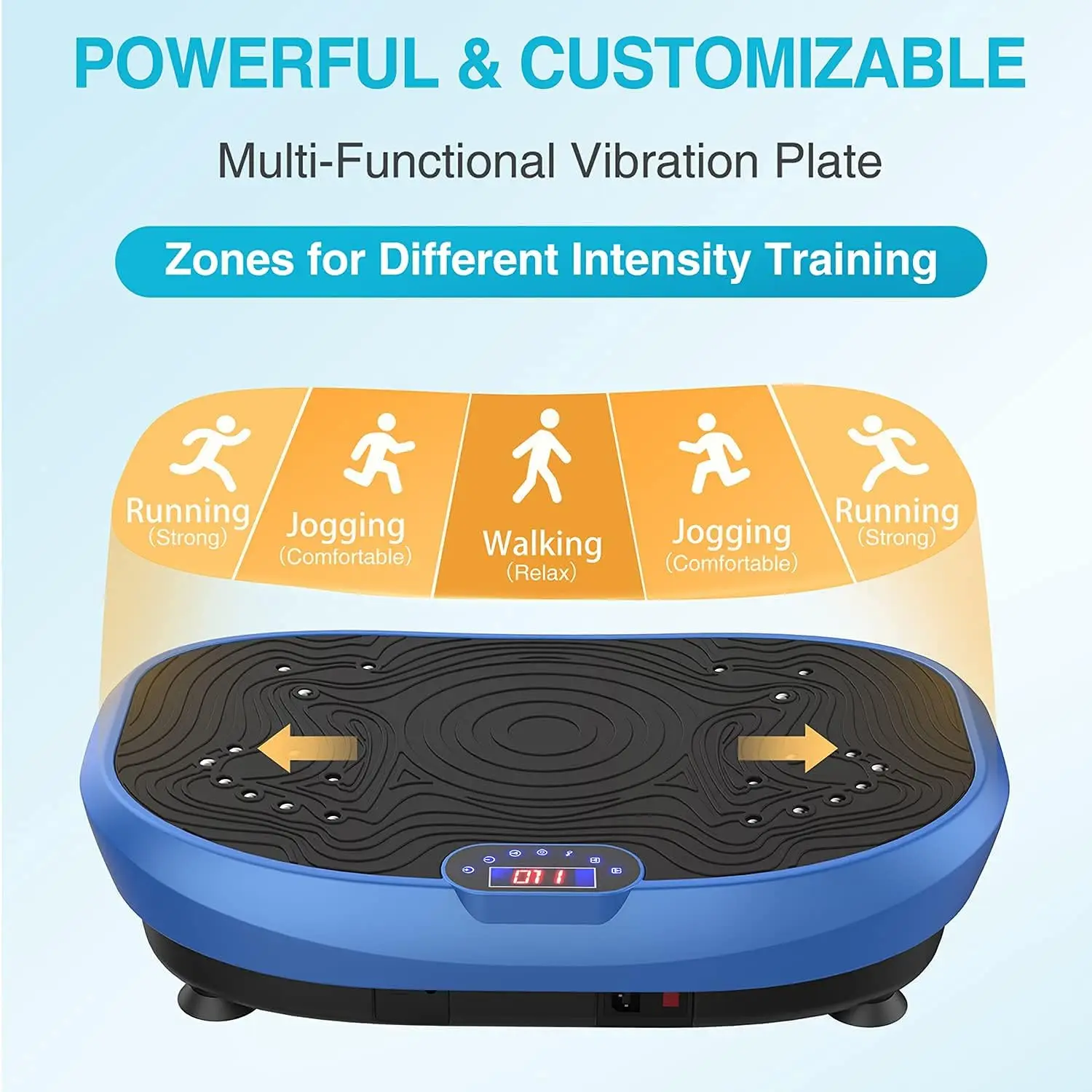 Vibration Plate Exercise Machine Whole Body Workout Portable Mini Vibrate Fitness Platform Lymphatic Drainage Machine for Weight