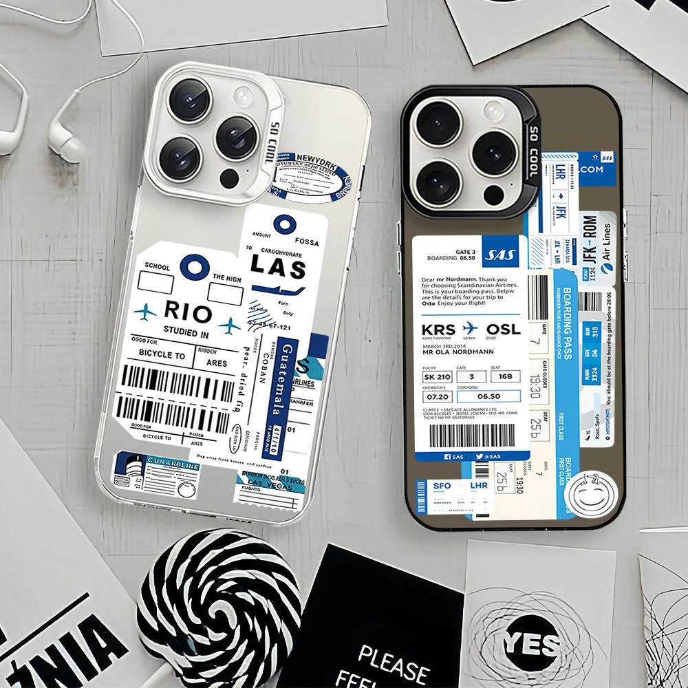 Air Ticket Tag Fashion Laser Cover IMD Phone Case