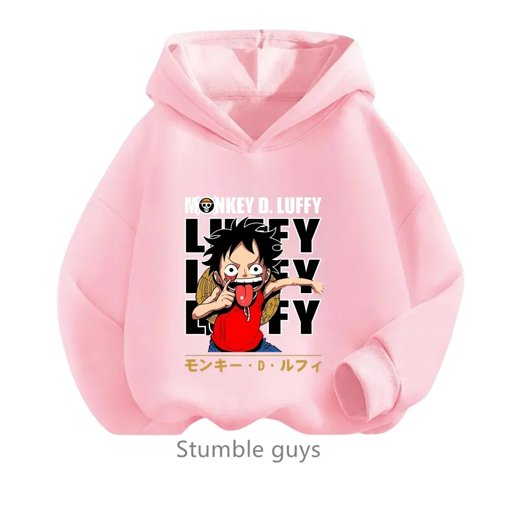 Sudadera con capucha de una pieza para niños, ropa para niños y niñas, ropa de primavera y otoño, sudadera con dibujos animados de Luffy Zoro, traje para adolescentes, camisetas con capucha de Sonic