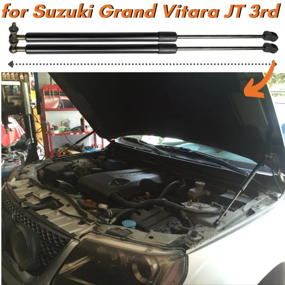 

Qty(2) Hood Struts for Suzuki Grand Vitara JT 3rd 2005-2017 Front Bonnet Gas Springs Lift Supports Shock Absorbers Dampers Bars