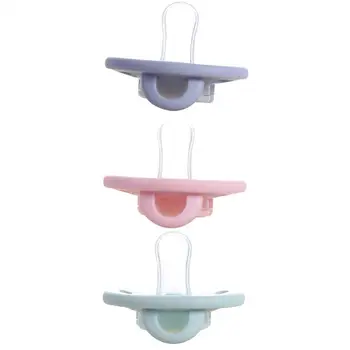 Comfort Forniture per morso neonato Capezzoli per succhietto per capezzoli per neonati in silicone a testa tonda con scatola di immagazzinaggio Ciuccio per bambini in cartone animato