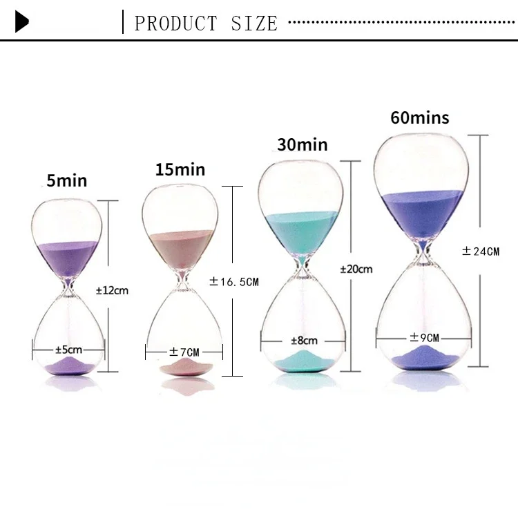 대형 홈 오피스 장식 시간 유리 모래 시계, 5 분, 15 분, 30/60 분, 모래 시계, 가정 용품, 모래 시계, 샤워 타이머, 신제품
