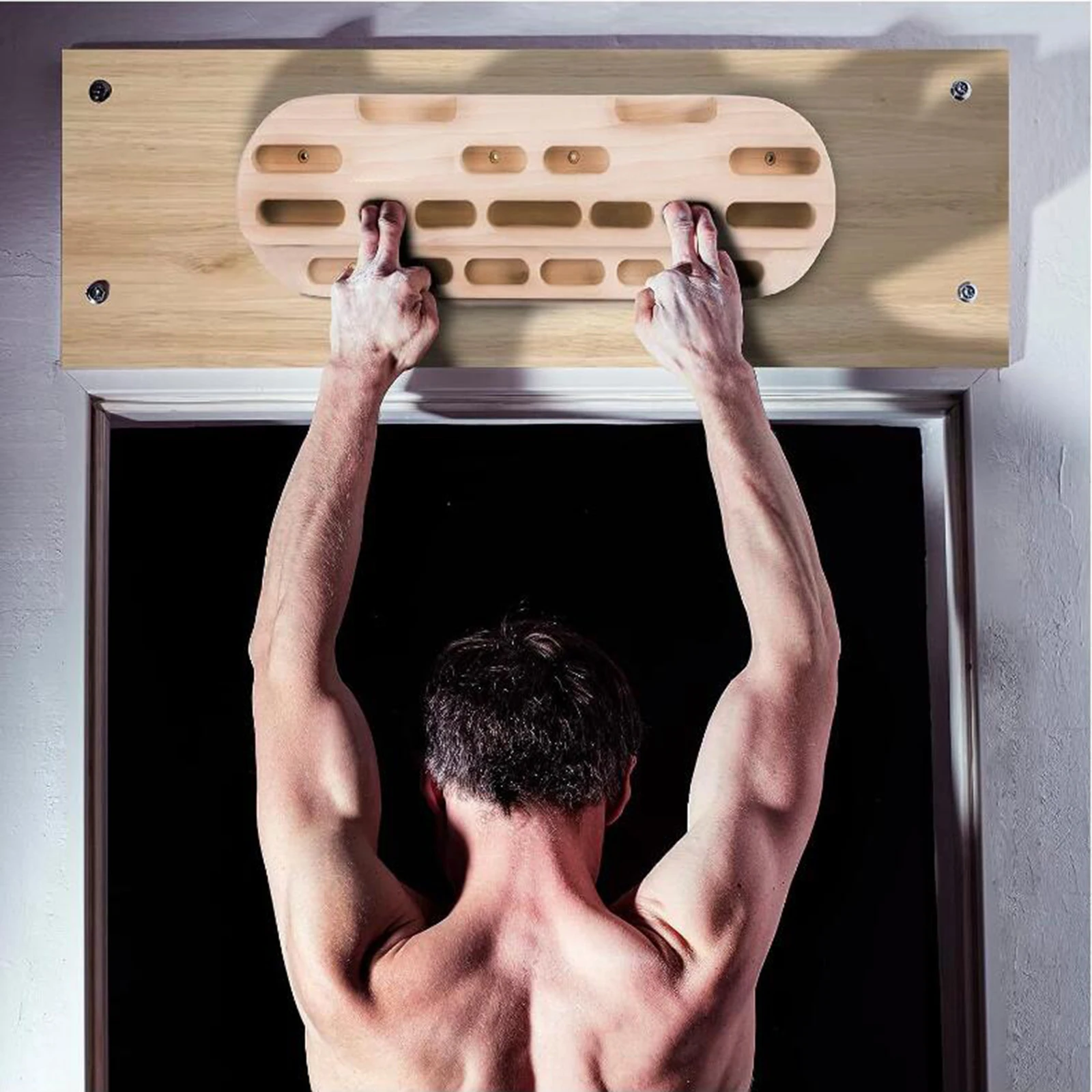 Climbing Fingerboard Wooden Hang Board Finger Training Board Upper Body Workouts Climbing Hangboard Indoor Outdoor Athletes climbing holds