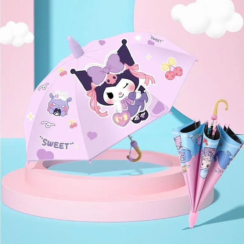 

Sanrio Kuromi Cinnamoroll My melody мультяшный милый кавайный специальный полуавтоматический виниловый солнцезащитный большой зонт для мальчиков и девочек