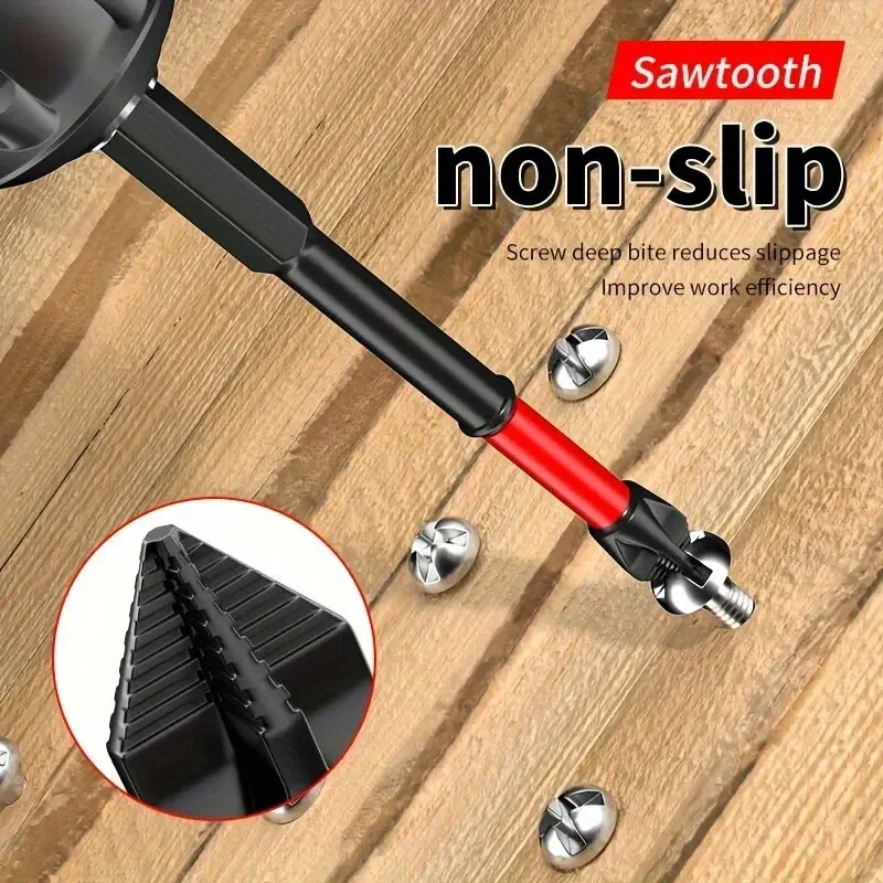 Screwdriver Bit Set Magnetic Anti-shock Batch Head High Hardness Non-Slip Impact Bits Cross Screwdriver 25/50/65/70/90mm