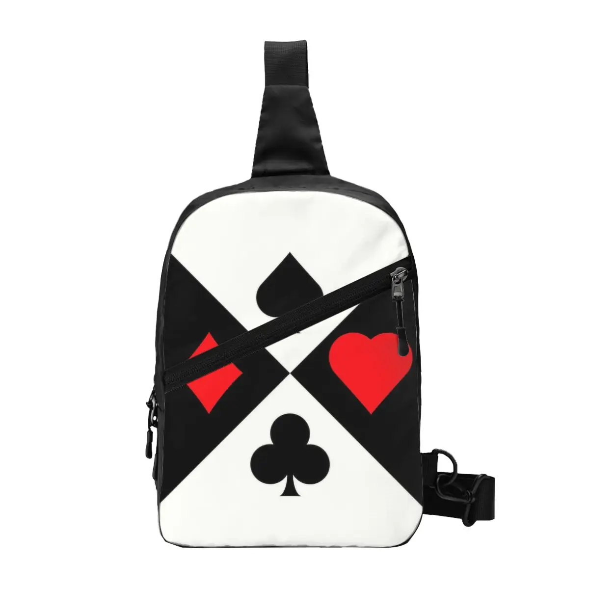 PokerFourSuitsSlingCrossbodyChestBagMenCoolCardGamePlayers