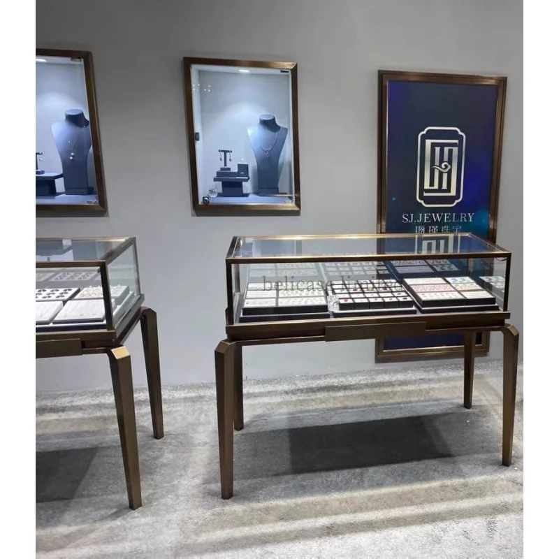 

Custom, Glass Luxury Jewelry Store Retail Counter Display Cabinet Jewelry Shop Display Showcase