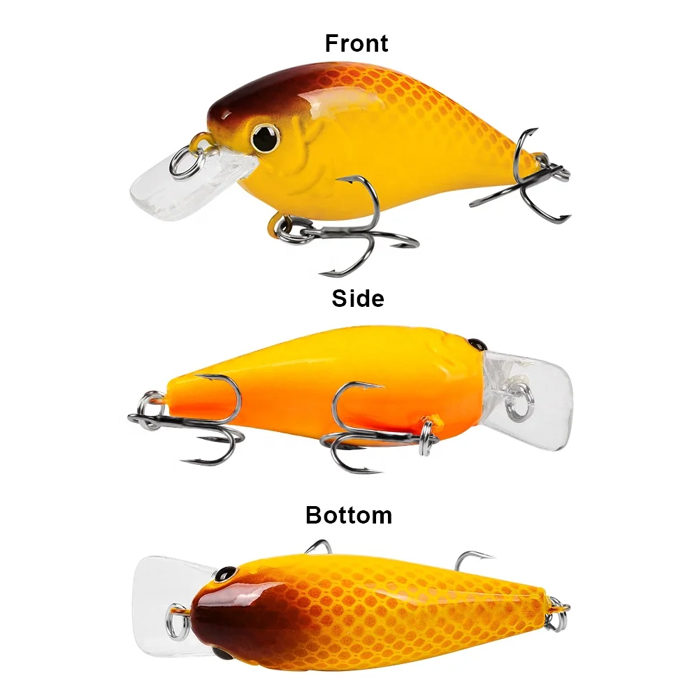 Diving Fishing Lures Crank Wobblers Minnow Artificial Bass Bait 7cm 13g  Square Bill Crankbait Hard Lures with Gift Box