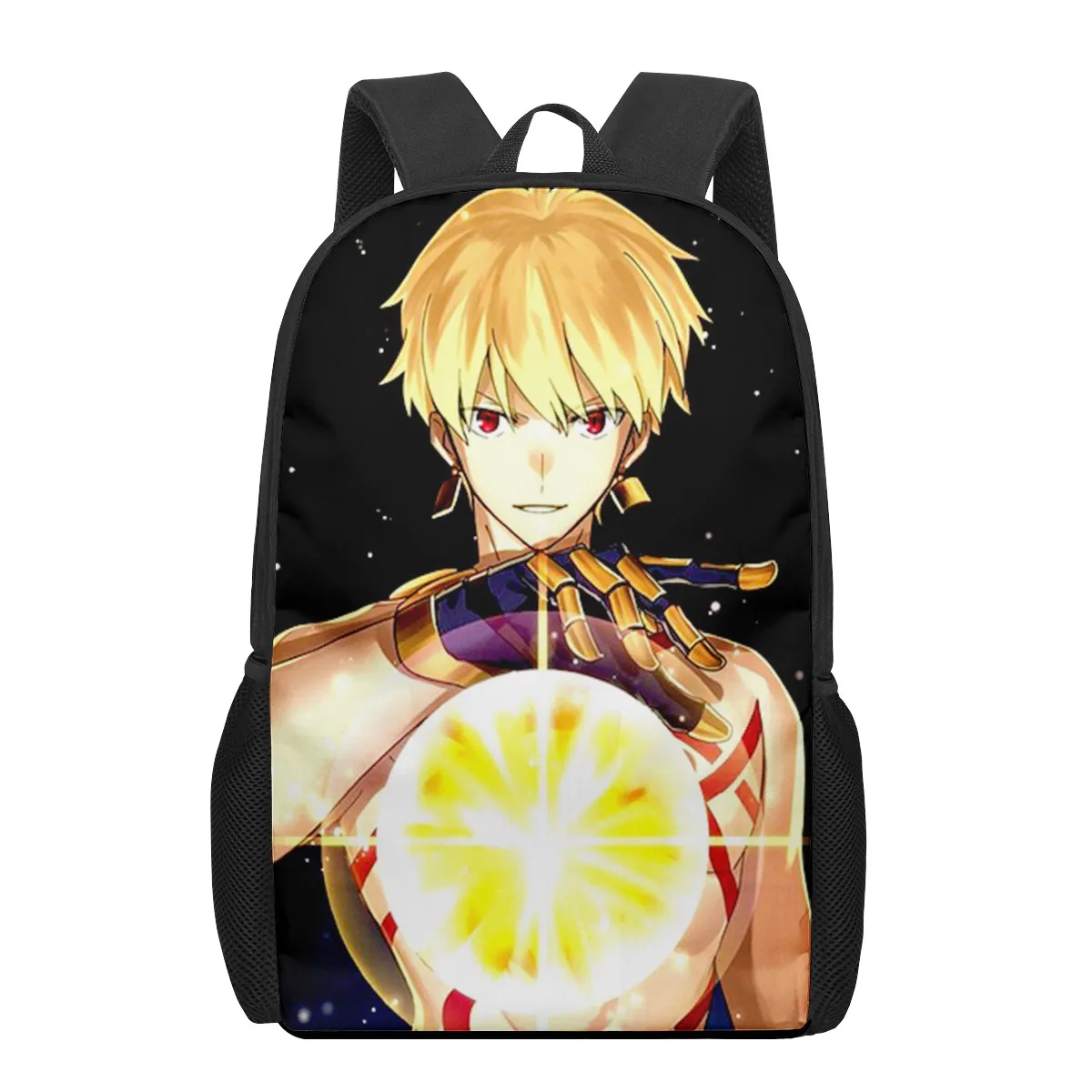 Anime Fate Gilgamesh 3D Pattern School Bag for Children Girls Boys Casual Book Bags Kids Backpack Boys Girls Schoolbags Bagpack