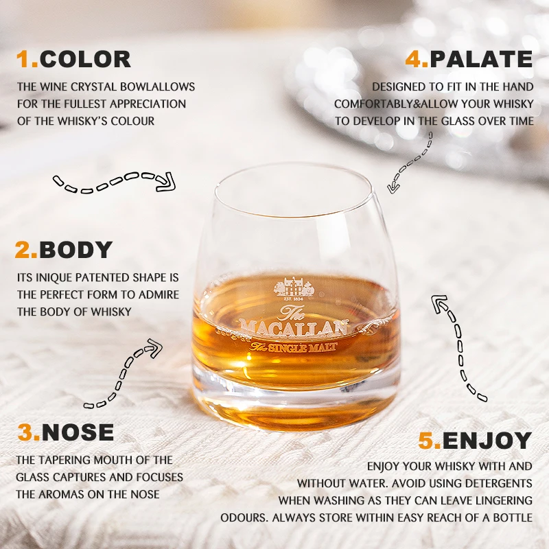 Фото Стаканы для виски Macallan, набор из 2-х шариков для льда! Стакан 11 унций, идеально подходит для шотландского, коктейлей, рома, водки. Стильная посуда для бара. №3
