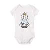 Papa Is My Hero Spanish Printed Baby Bodysuit Infant Short Sleeve Jumpsuit  Boys Girls Dad Birthday Father's Day Outfit Clothes 6