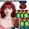 Pure Natural Herbal Hair Dye Shampoo Change Hair Color Cover Gray Hair White Hair Treatment Bubble Plant Hair Dye Hair Care