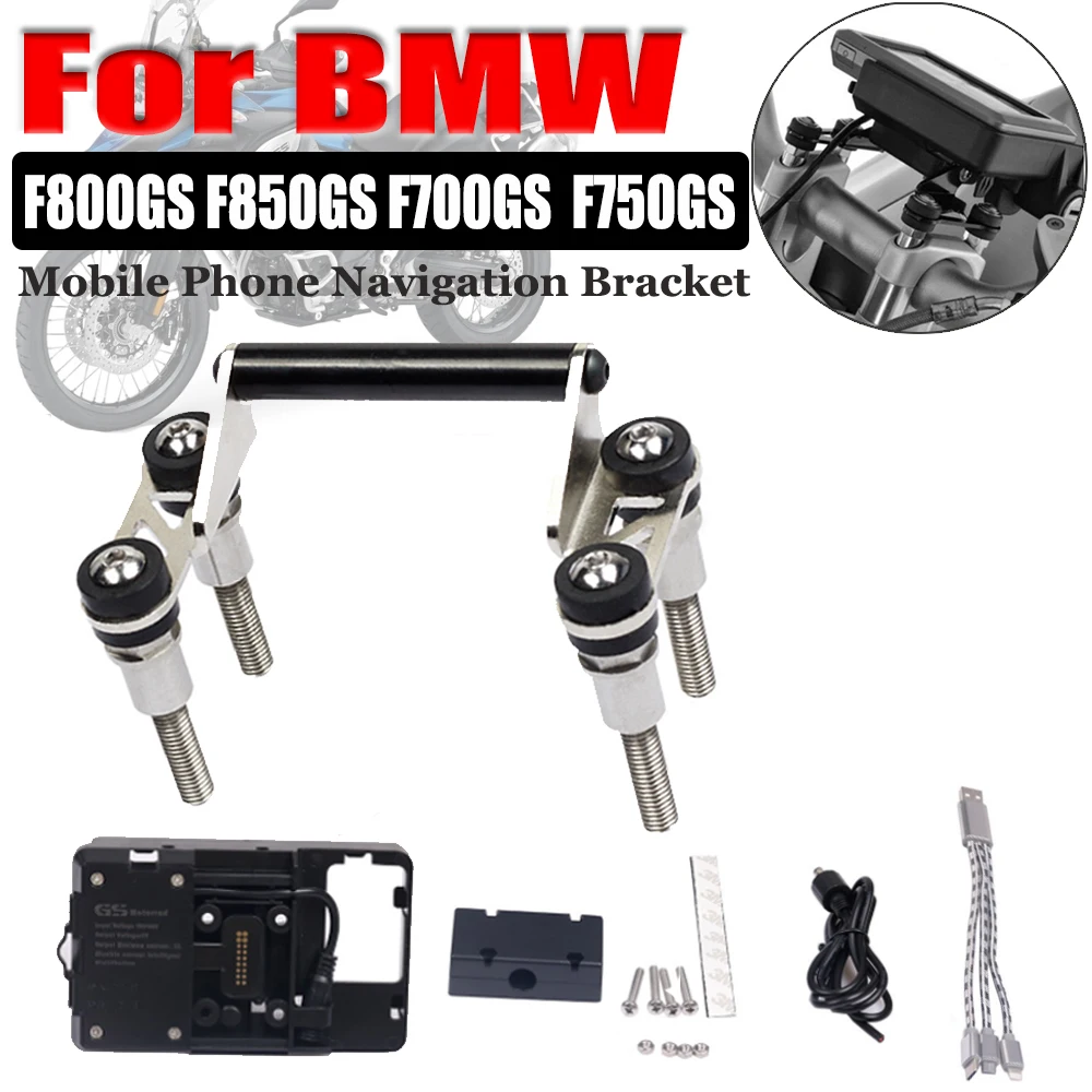 Handlebar Risers Mobile Phone Bracket For BMW F750GS F850GS F800GS
