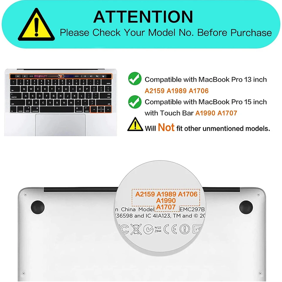 Cover Per Tastiera MacBook Pro In Spagnolo (ESP) - Grigio Ombra, Compatibile Con Touch Bar E Touch ID (modelli 2016-2019 13" E 15") - 5