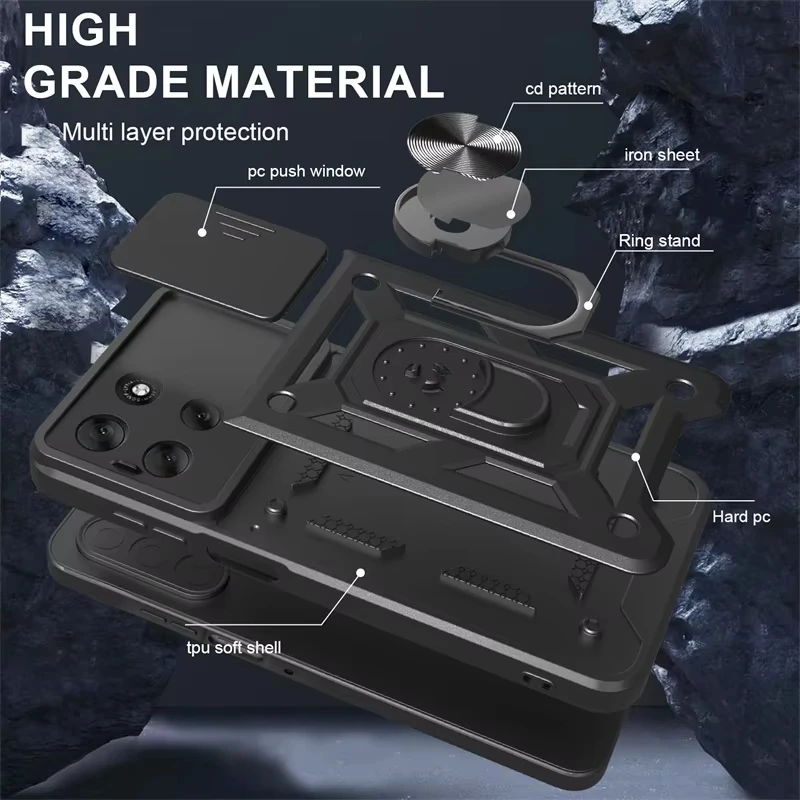 Shockproof Armor Phone Case with Camera Lens Protection