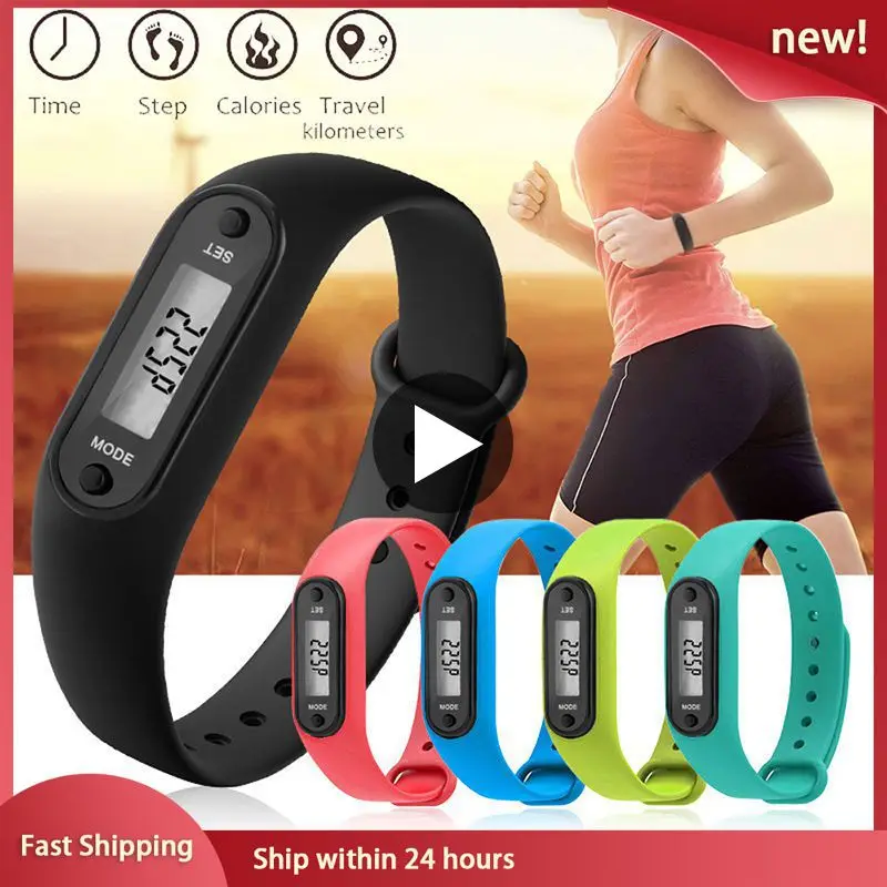 Mini Plastic Smart Bracelet Watch Calorie Counter Digital LCD Fitness Tracker Monitoring Exercise Pedometer Waterproof Wrist