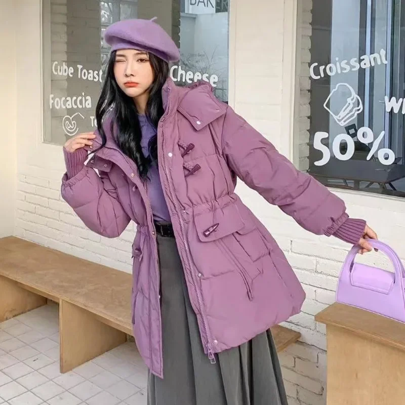 2024 New Women Down Winter Coat  Jacke tFemale Short Parkas Thick Warm Outwear Hooded Versatile Leisure Time Fashion Overcoat