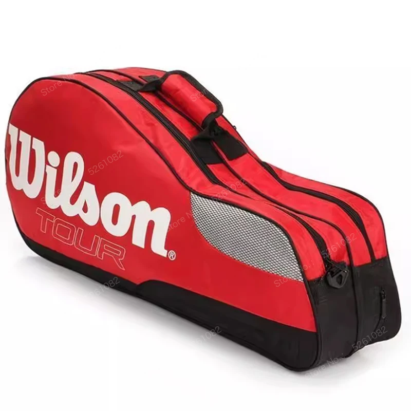 Sac De Tennis Wilson Team 6 – Rouge Et Gris, Pratique Et Peu Utilisé