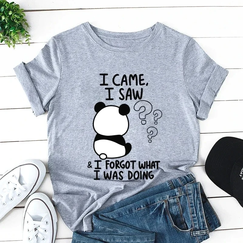 Panda Graphic Sarcastic Y2K Women's Fashion Tee