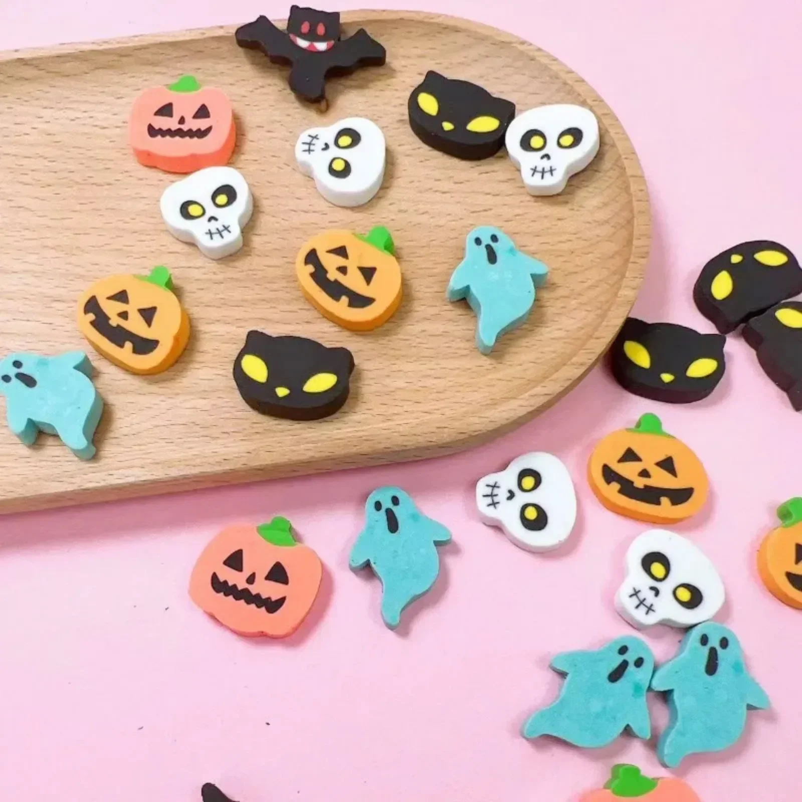 Halloween Eraser Creative Mini Cartoon Bat Skull 5pcs For Pencil Eraser