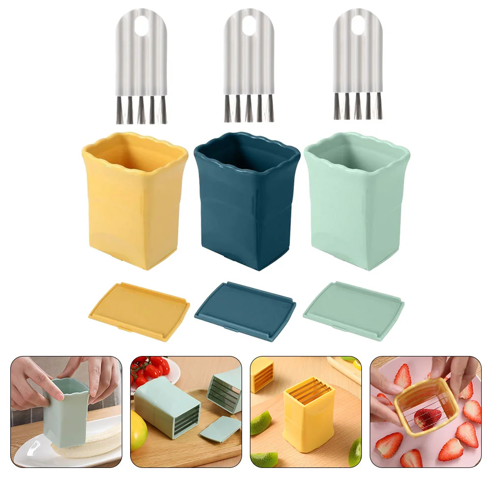 

3 Set Multifunction Vegetable Fruit Slicer Brush Stainless Steel Kitchen Gadget
