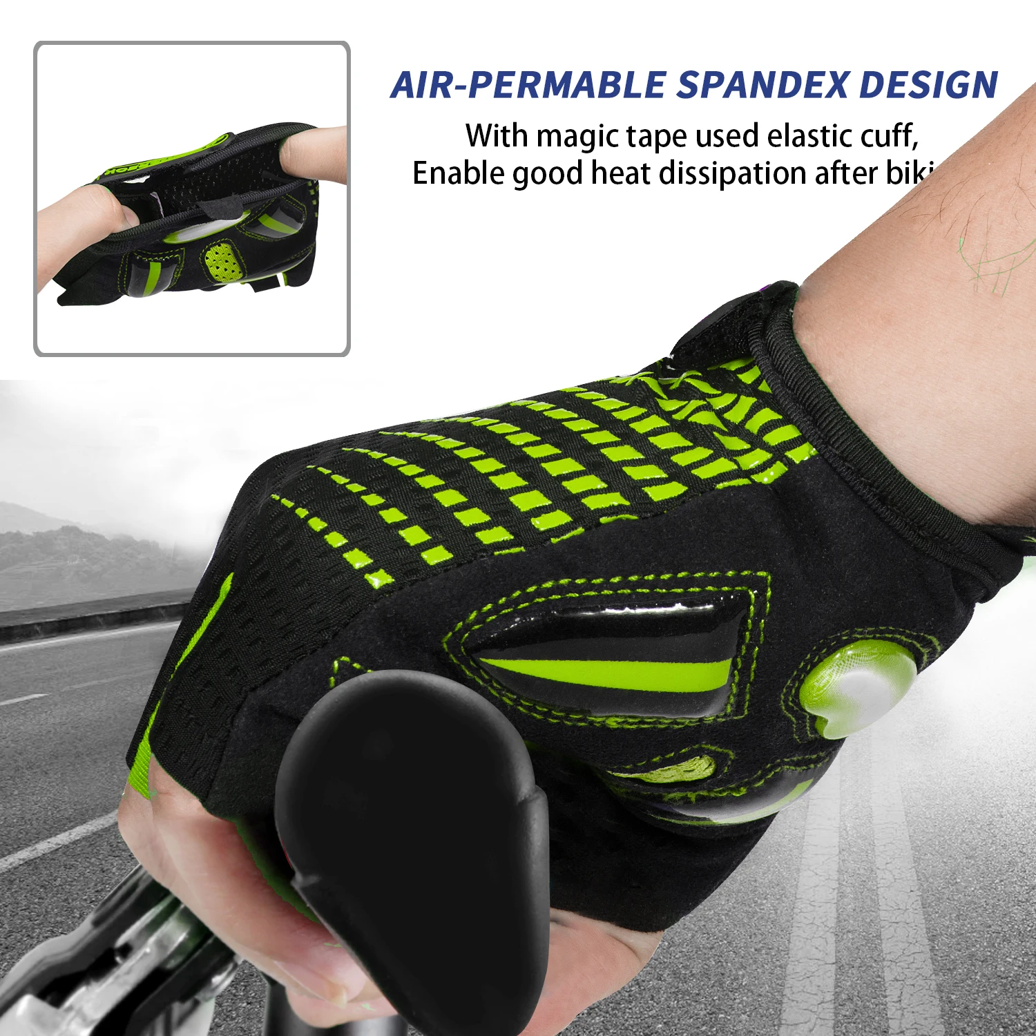 Sport Gloves Bike Gloves Half Finger MTB Bicycle Gloves 5mm Liquid Gel Pads Shock-absorbing Mountain Bike Road Cycling for Men Women