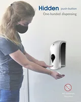 1000ML Foaming Hand SOAP Dispenser Wall Mount ห้องครัวห้องน้ํา Liquid Foam SOAP Dispenser สีขาวสีดําเครื่องจ่ายสบู่พลาสติก 6