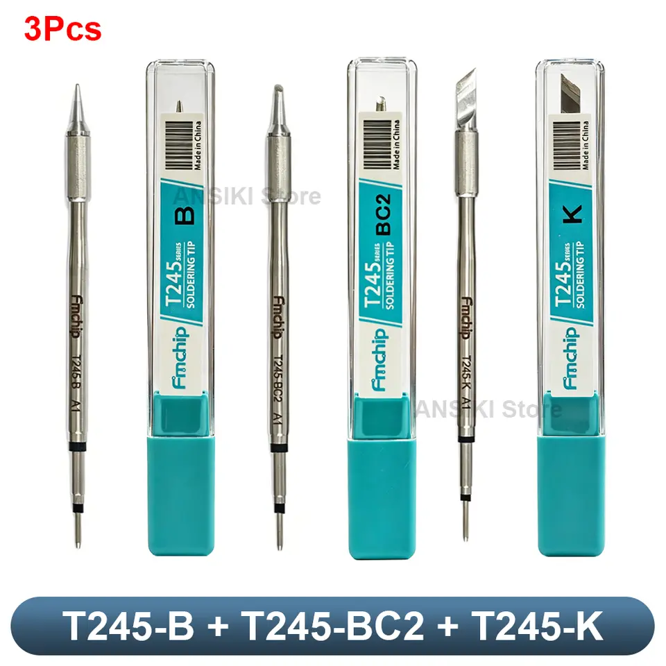 FMchip T245 Soldering Tip C245 Series for T80P T90B HS02A Soldering Iron Replace Tip C5/KU/K/BC2/BC3/BCM3/I/IS/D22/D24 Optional image 11