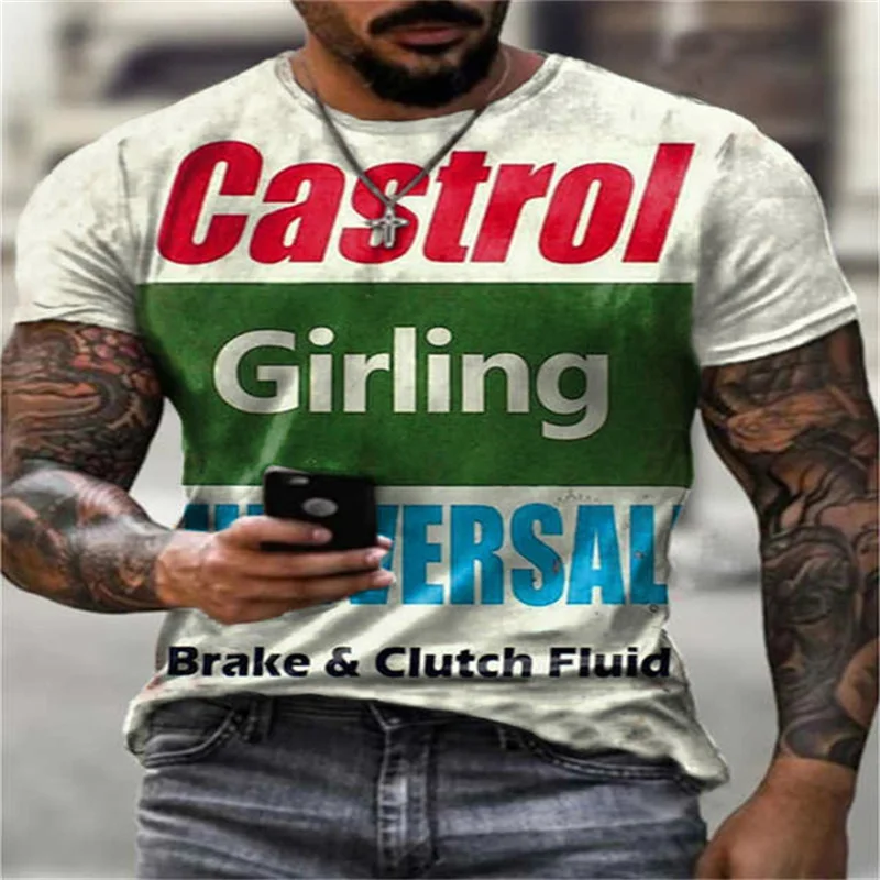 

2024 3D printed short sleeve casual loose and breathable trendy men's T-shirt cool street short sleeve