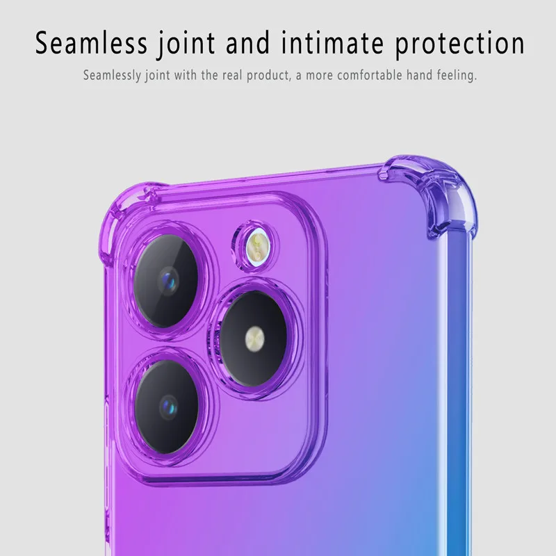 Gradient TPU Airbag Shockproof Protective Phone Case Cover